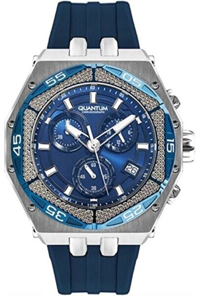 Quantum Erkek Spor Kol Saati Gümüş-Lacivert Hng1066.399
