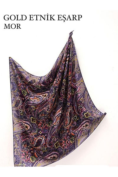 FRESCO SCARFS ΧΡΥΣΟ ΕΘΝΙΚΟ ΣΧΕΔΙΟ ΚΑΡΔΙΟΝ ΜΑΝΤΗΛΙ