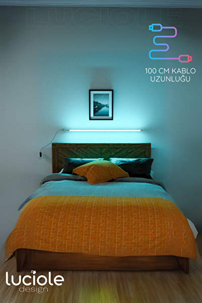 luciole Yatak Tv Üstü Led Abajur Işık Uzaktan Kumandalı Renk Animasyon Yapışkanlı Bed.lightma
