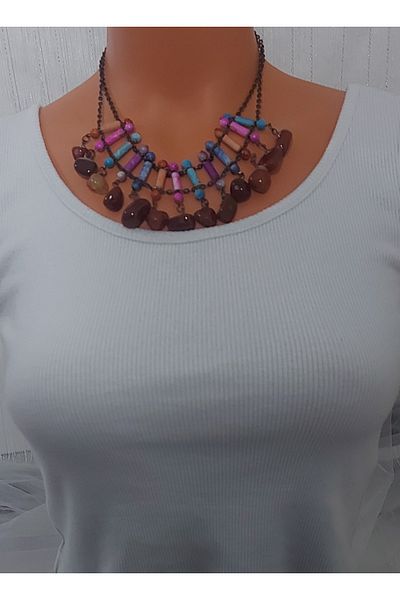 Virgo Agate Stone Nailing Necklace