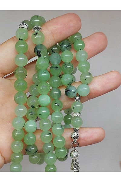 Yasamtohumu Πέτρα Prehnite (Prinayt) 99 χάντρες προσευχής 8mm (53076)