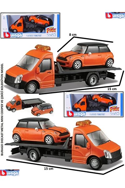OYUNCAKSAHİLİ Çekici Diecast Burago Metal Mini Cooper Koleksiyon Demir Model ...