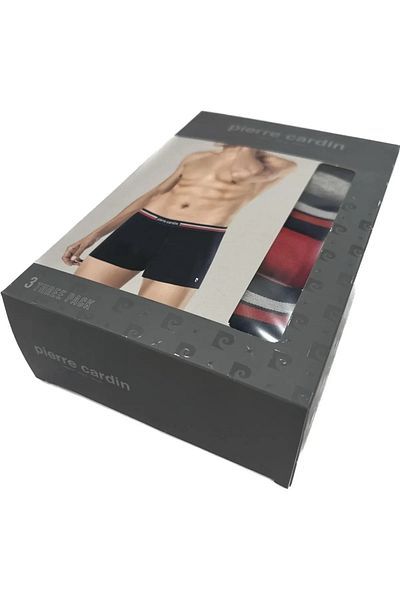Pierre Cardin Set Boxer pentru bărbați 3 - Bumbac și Lycra, Color R.O.3.Z9.E5.L.T.