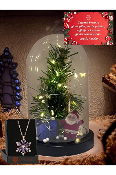 Lapidaria Çam Ağaçlı ve Noel Baba Temalı Yılbaşı  Ağaçlı Süslü Peri Led Işıkl...