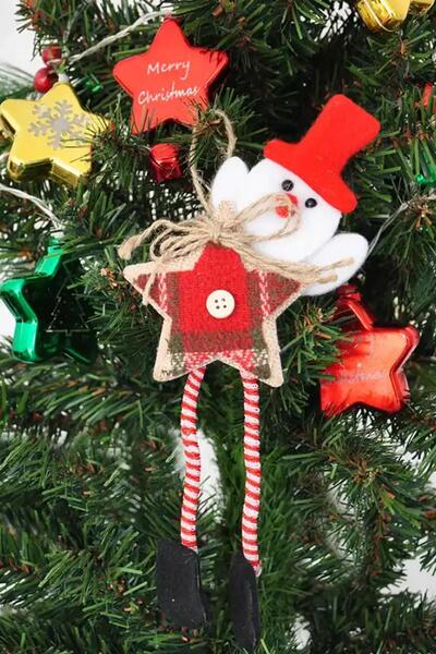 Patladı Gitti Ornament pentru brad de Crăciun, stea cu nasturi, ornament pent...