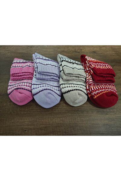 Leement socks Дамски 4 чифта средно дебели вълнени зимни чорапи с аромат