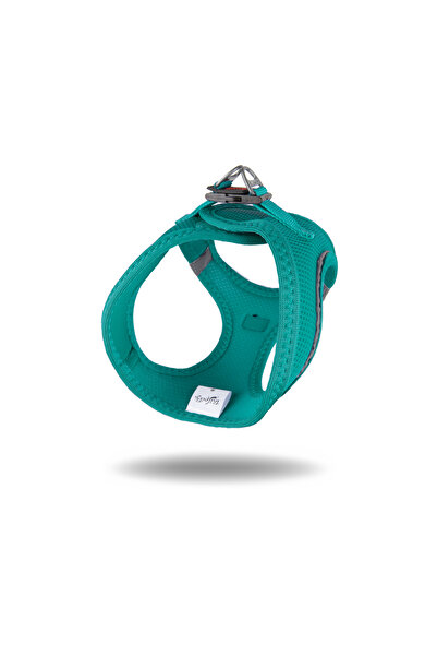 Tailpetz Air-Mesh Küçük ve Orta Irk Kedi Köpek Göğüs Tasması - Yumuşak, Nefes Alabilir, Dayanıklı Yeşil