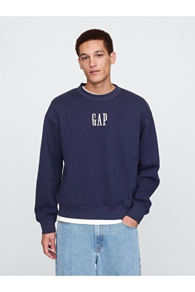 GAP Erkek Kırmızı Gap Logo Vintage Soft Fleece Sweatshirt