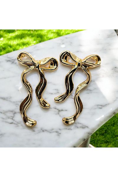 Florencia Bow Ribbon Stylish Women's Earrings |   Elegant and Modern Gift Ribbon Jewelry