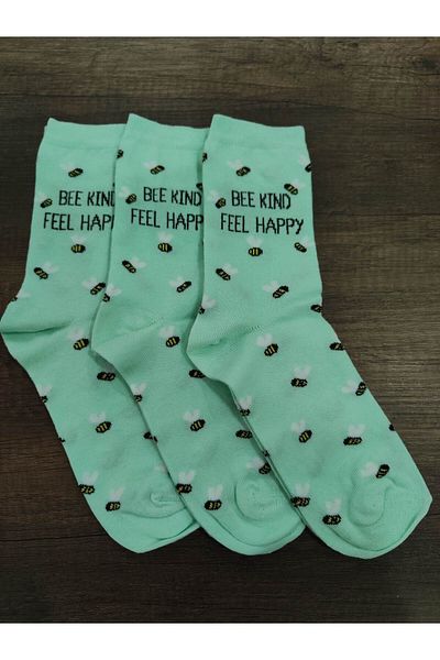 Leement socks Дамски чорапи до глезена с 3 чифта памучни шарки