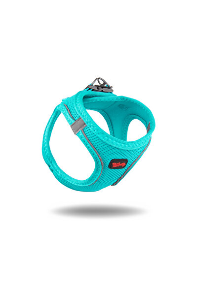 Tailpetz Kedi Köpek Air-Mesh Göğüs Tasması ve Gezdirme Sevk Kayışı Seti 2Sİ1 ARADA Turkuaz