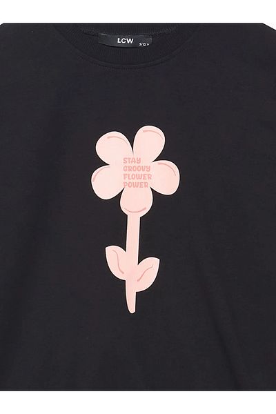 LC Waikiki Lcw Kids Pink Crew Neck Girls Sweatshirt