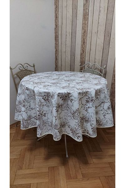 gonk Round,Duck (Liquid Iti̇ci̇,Stain-Proof) Fabric,Tablecloth
