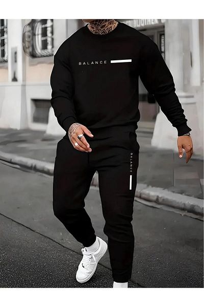 LAND MODA Унисекс комплект анцуг с принт Balance
