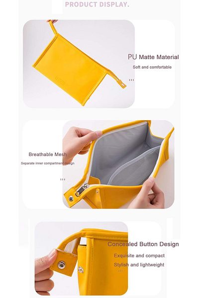 ZENİTH Outdoor Eva Cosmetic Bag - Yellow Makeup House Organizer Organizer Travel Organizer