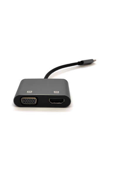 Beek Bc-dsp-adp-usbc-havg Usb Type C To Hdmı + Vga Adapter, Black