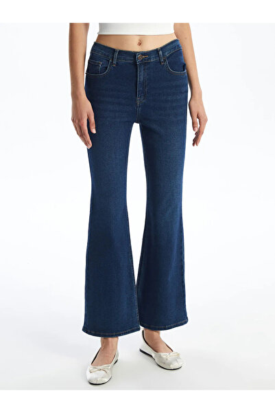 LC Waikiki Τζιν Indigo Mars Flare Γυναικείο Παντελόνι Τζιν