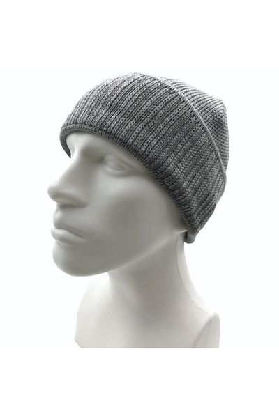 PAKER GİYİM Light Gray Winter Knitwear Beret - Thick Wool, Basic Siberian Model