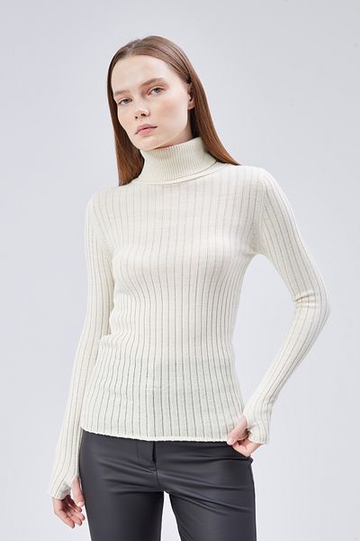 MA ananas Women's Turtleneck Finger Snap Sweater