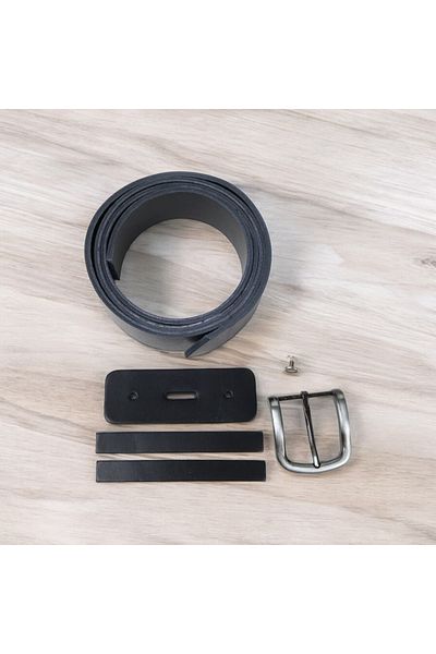 AiryFooT DIY Vejetal 100% Leather Vaketa Belt Making Set (Black)