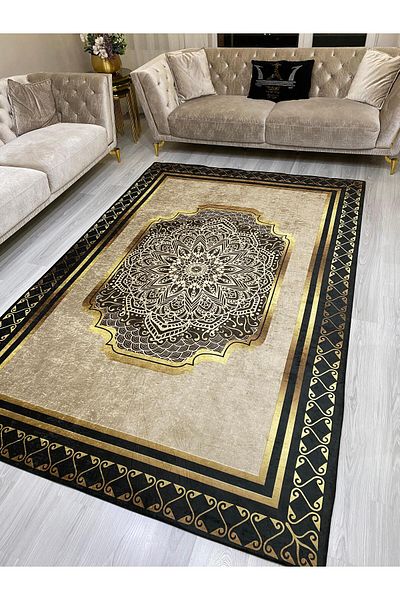 zirvetedarik Velvet Fabric Elastic Carpet Cover