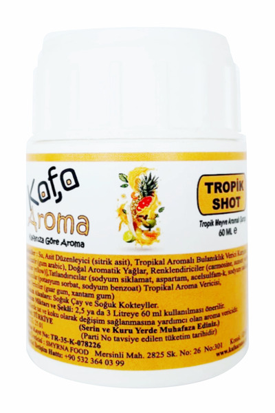 Kafa Aroma Tropikal Meyve Aromalı Kokteyl Şurubu - Punch Yapım Kiti - Tropik ...