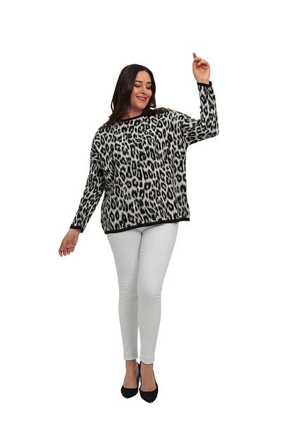ZISHAN Leopard Pattern Large Size Knitwear Sweater 003