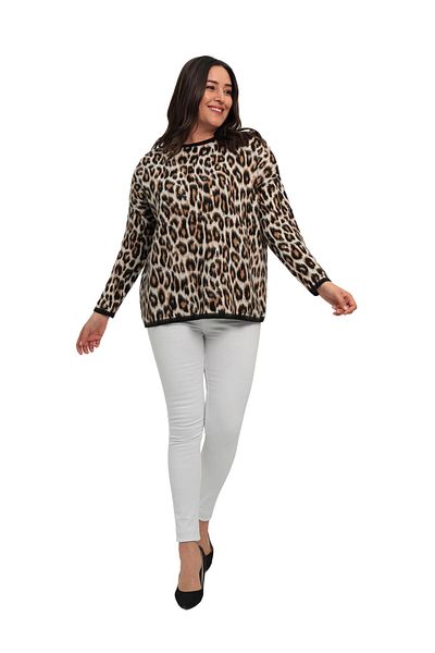 ZISHAN Leopard Pattern Large Size Knitwear Sweater 003
