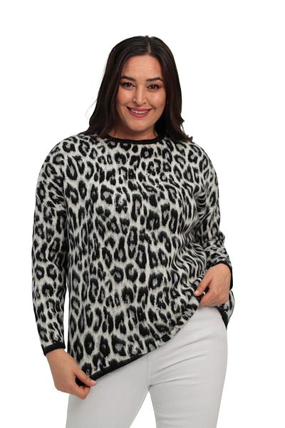 ZISHAN Leopard Pattern Large Size Knitwear Sweater 003