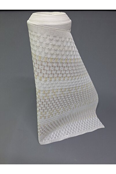 Başak Ev Tekstili Pvc Cupped Lace Shelf and Cabinet Cover Runner (Brown-White)