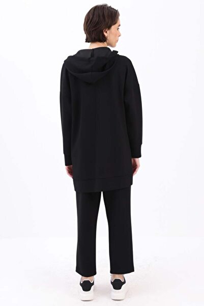 ALLDAY Siyah-Kanguru Cepli Eşofman Takımı