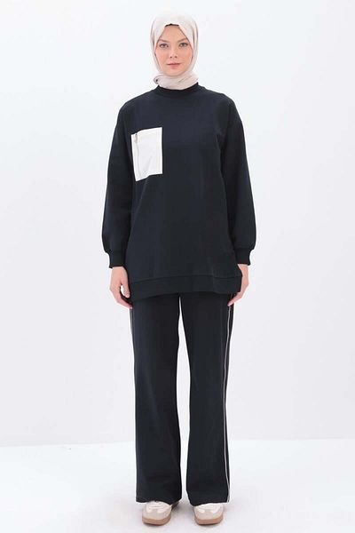 ALLDAY Σετ αθλητική φόρμα Navy Blue-Side Stripe