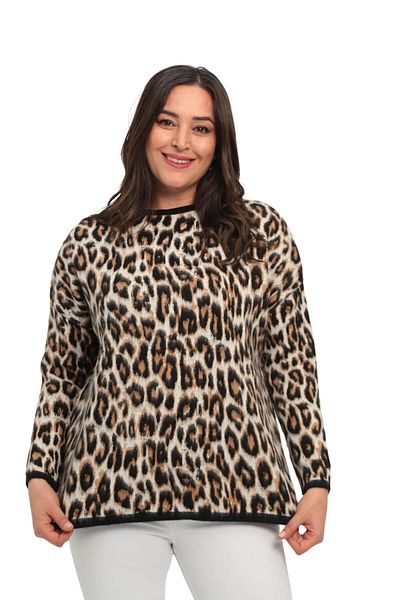 ZISHAN Leopard Pattern Large Size Knitwear Sweater 003