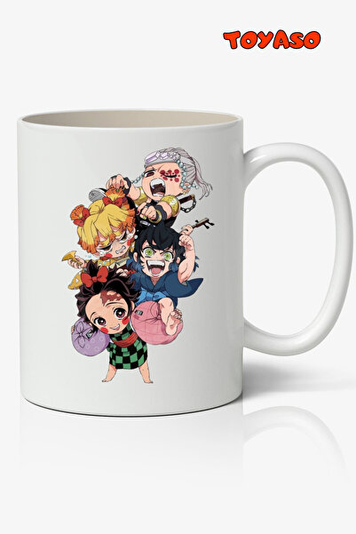 Toyaso شيطان القاتل شيطان يقطع شخصيات تحت عنوان أنيمي القدح الأبيض هدية لصديق...