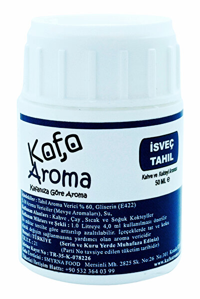 Kafa Aroma İsveç Tahıl Aroması Hazır Karışım Aroma 50 ml