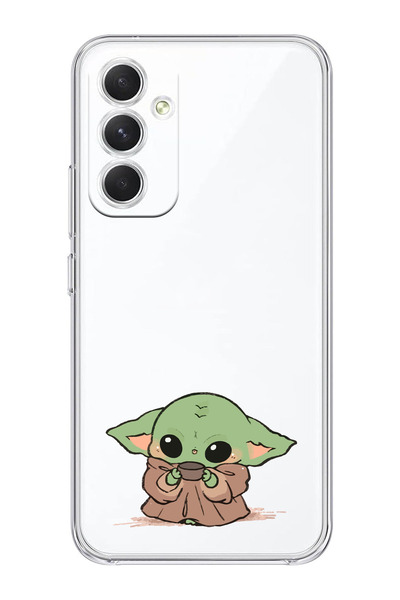 moonset Samsung Galaxy A16 Uyumlu Baby Yoda Tasarımlı Baskılı Şeffaf Telefon ...