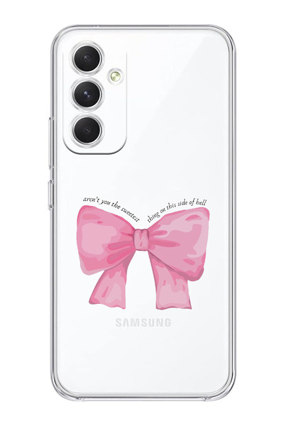 moonset Samsung Galaxy S24 FE Uyumlu Fiyonk Tasarımlı Baskılı Şeffaf Telefon ...