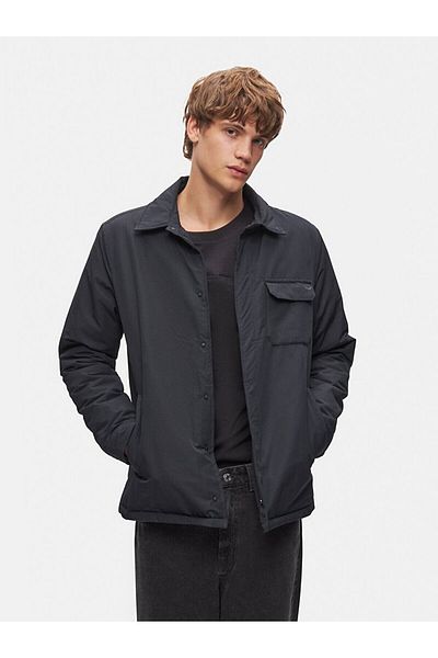 Ltb Παλτό Teknık Navy Blue γιακά πουκαμίσου