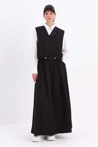 ALLDAY Black-Vested Skirt Suit