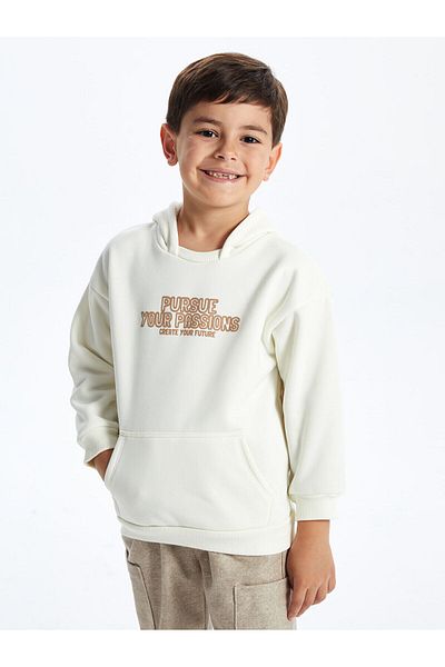 LC Waikiki Hooded Printed Baby Boy Sweatshirt