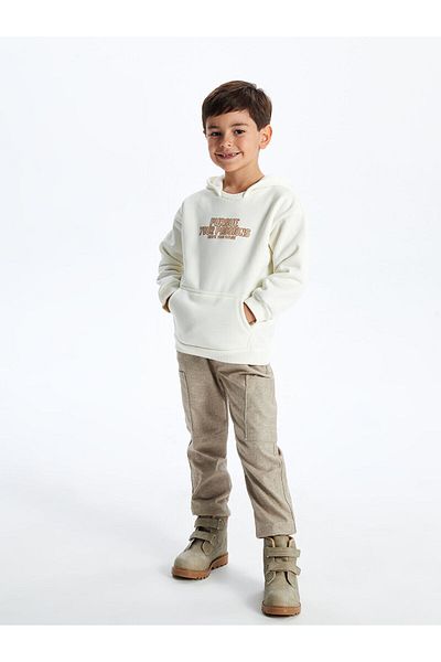 LC Waikiki Hooded Printed Baby Boy Sweatshirt