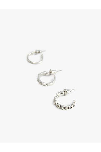 Koton 3-Piece Hoop Earring Set
