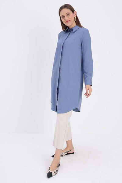 ALLDAY Tunica de cămașă Soft Blue-Covered Patch