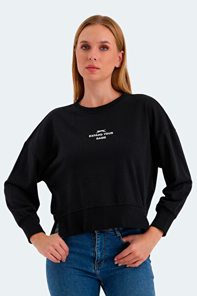 Slazenger سويت شيرت نسائي كبير الحجم من VITAL باللون الأسود