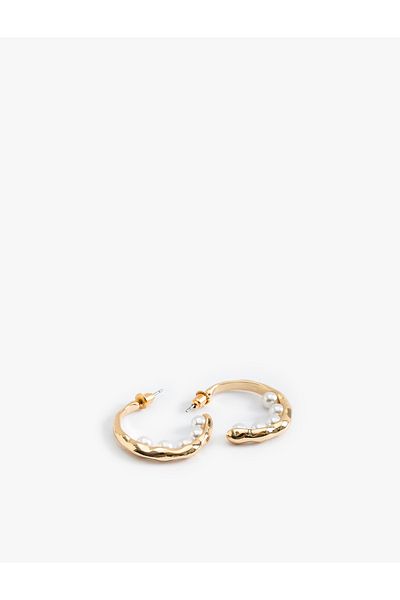 Koton Pearl Detailed Hoop Earrings