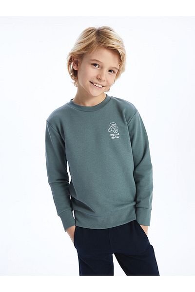 LC Waikiki Φούτερ για αγόρι - LCW Kids, Crew Neck, Printed, Μακρυμάνικο