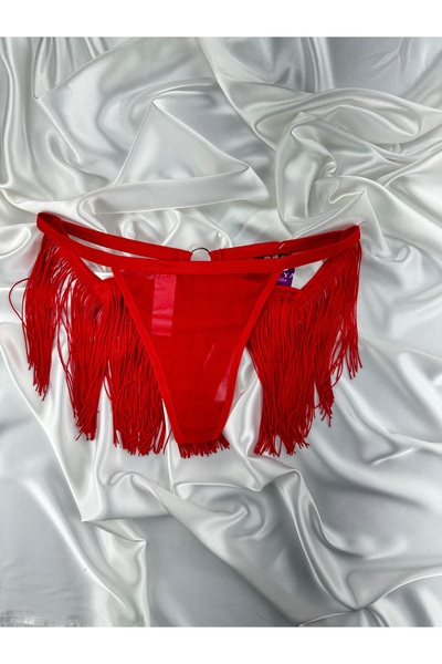 FASİON Kırmızı Püsküllü Tanga