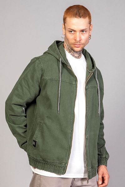 LTC Jeans Ανδρικό τζιν μπουφάν Marsian Khaki με κουκούλα