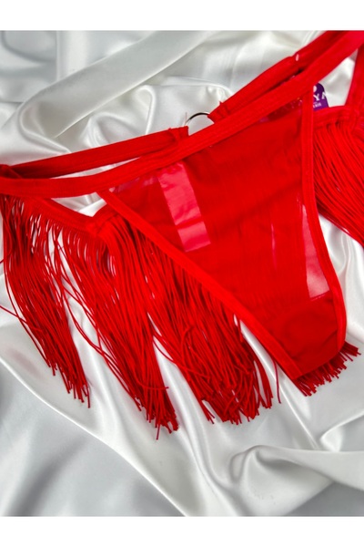 FASİON Kırmızı Püsküllü Tanga