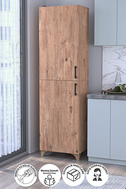 Bofigo Çok Amaçlı Dolap Tuna Erzak Dolabı Banyo Dolabı Kiler Dolabı Mutfak Dolabı Çam